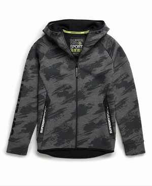 Superdry Core Gym Tech Cipzár Férfi Kapucnis Pulóver Camo | RPSID7398